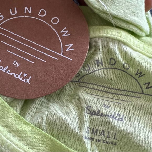 Splendid 2-Piece Cropped Tee & Scrunchie Mojito Long Sleeve Size S NWT $32 - Picture 9 of 11